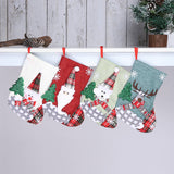 DECORATIVE BURLAP MEDIUM CHRISTMAS STOCKING_CWMS1430