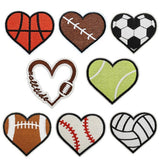 FOOTBALL BADGE HEART ACCESSORY PATCH_CWMM4055