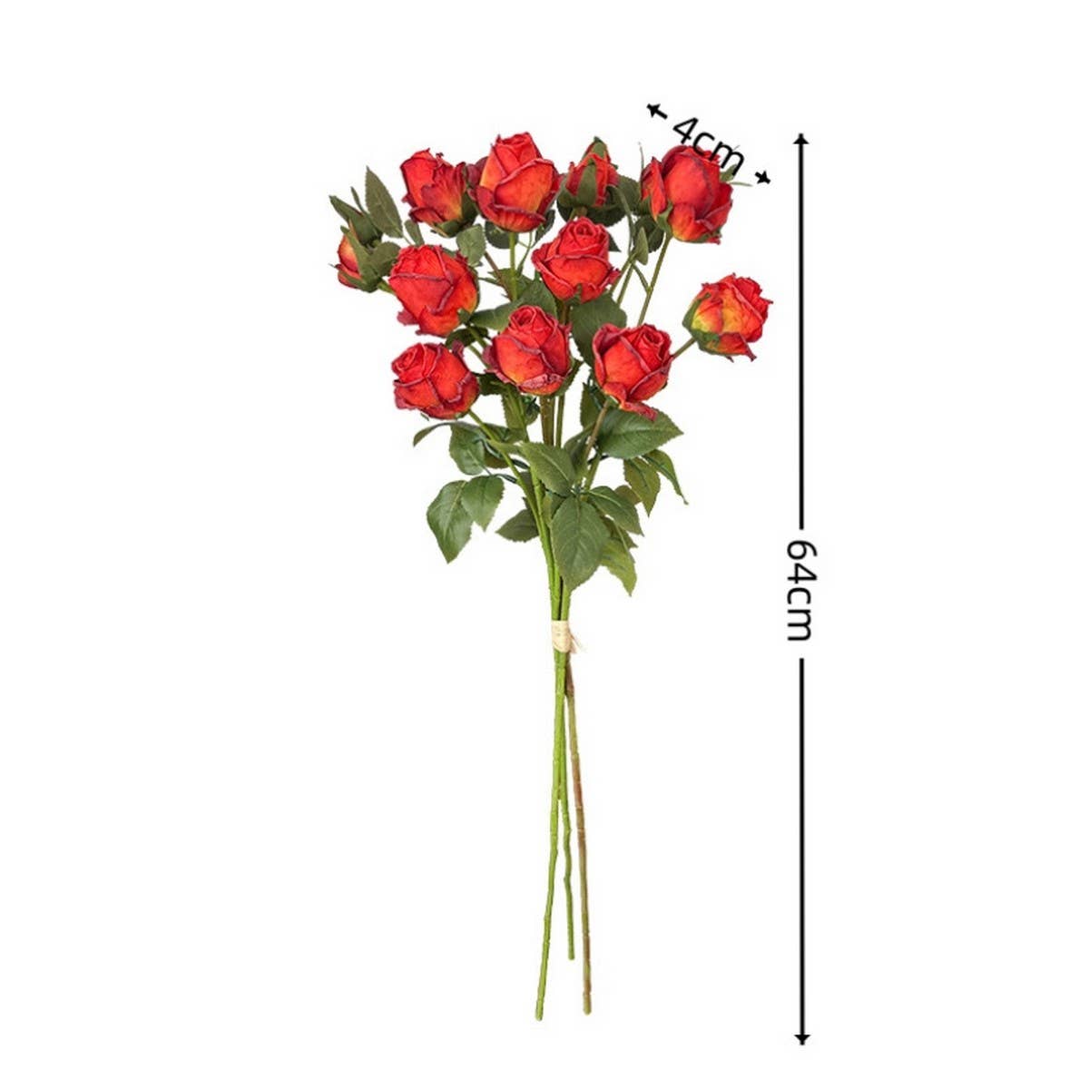 Vintage 5-Head Angora Rose With Burnt Edges_Cwmm6512