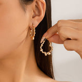 CREATIVE LAVA HEART SHAPED ASYMMETRICAL EARRINGS_CWAJE1822