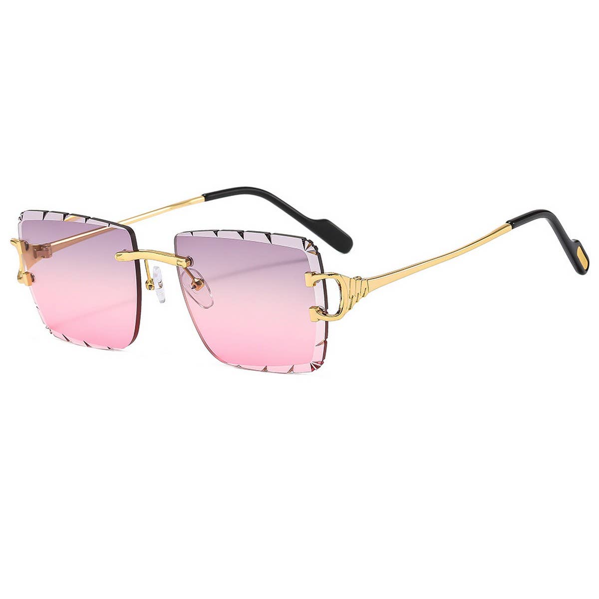 RIMLESS CUT EDGE OCEAN LENS SUNGLASSES UNISEX_CWASG1177