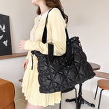 Women Large Capacity Drawstring Tote Bag_Cwab1751