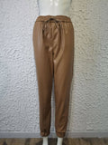 Temperament Simple Rope Waist Small Foot Pants