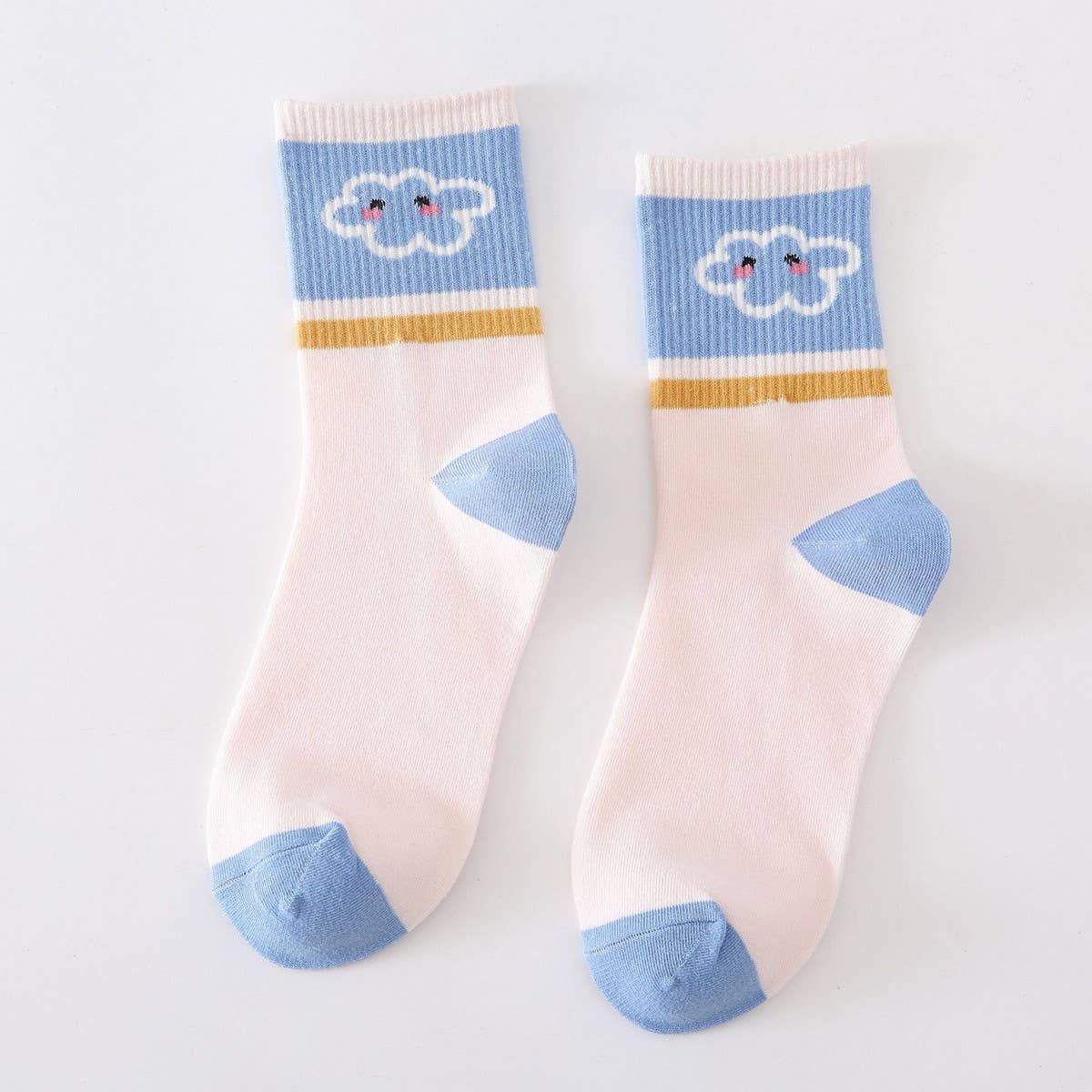 NEW ARRIVAL CLOUD COLLEGE STYLE MIDDLE TUBE SOCKS_CWMS1419