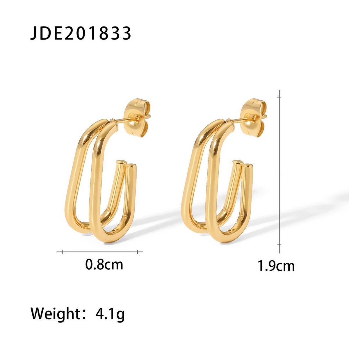 PERSONALIZED HIGH END GOLD PIGMENT HOOP EARRINGS_CWMM2350