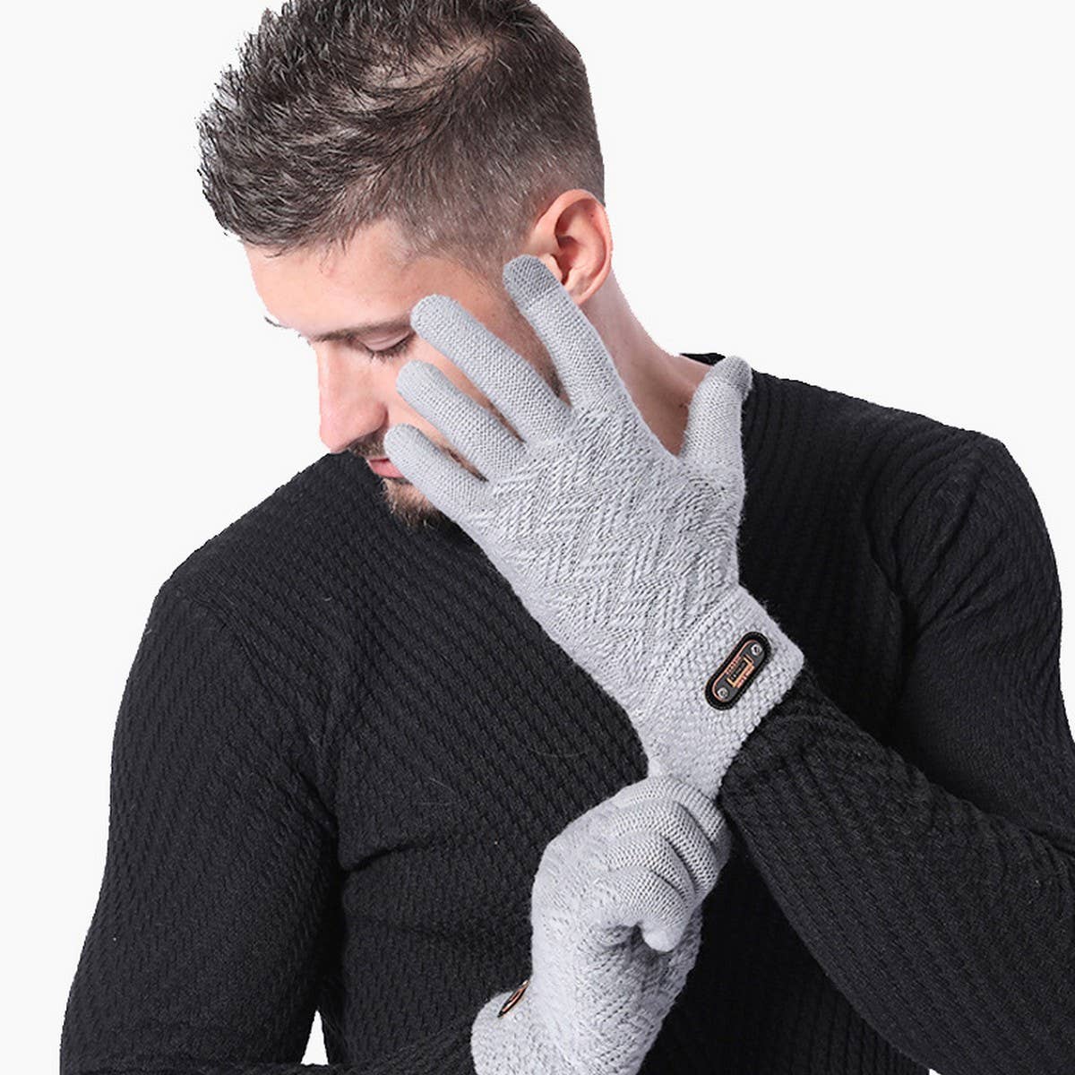 Winter Men'S Knitted Touchscreen Warm Gloves_Cwag0232