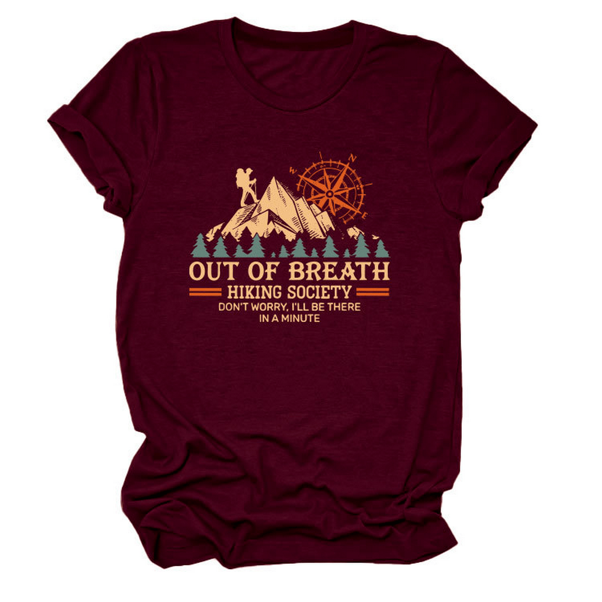 COMFY CREW NECK TEE HIKING QUOTE FOR WOMEN_CWTTS1523