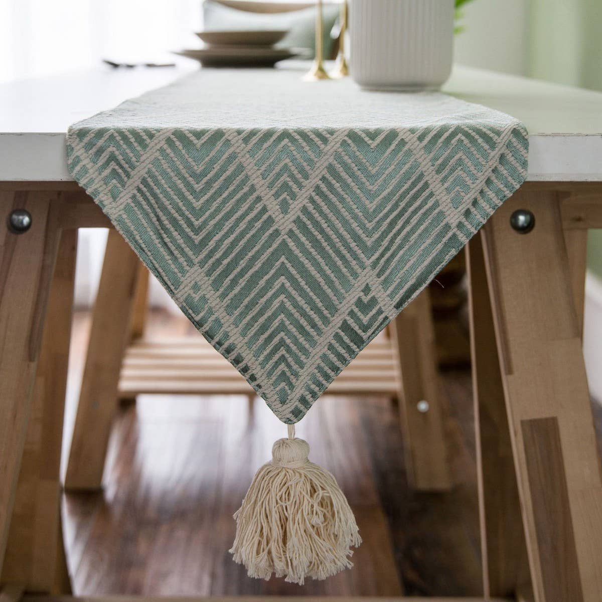 GEOMETRIC TASSEL FASHION LONG TABLECLOTH_CWMM0995