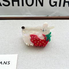 FRUIT SERIES ACETATE HAIR CLIPS WITH SHARK DESIGN_CWAHA5714