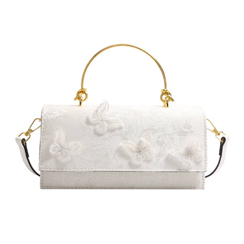 Lace Butterfly Single-Shoulder Chain Square Bag