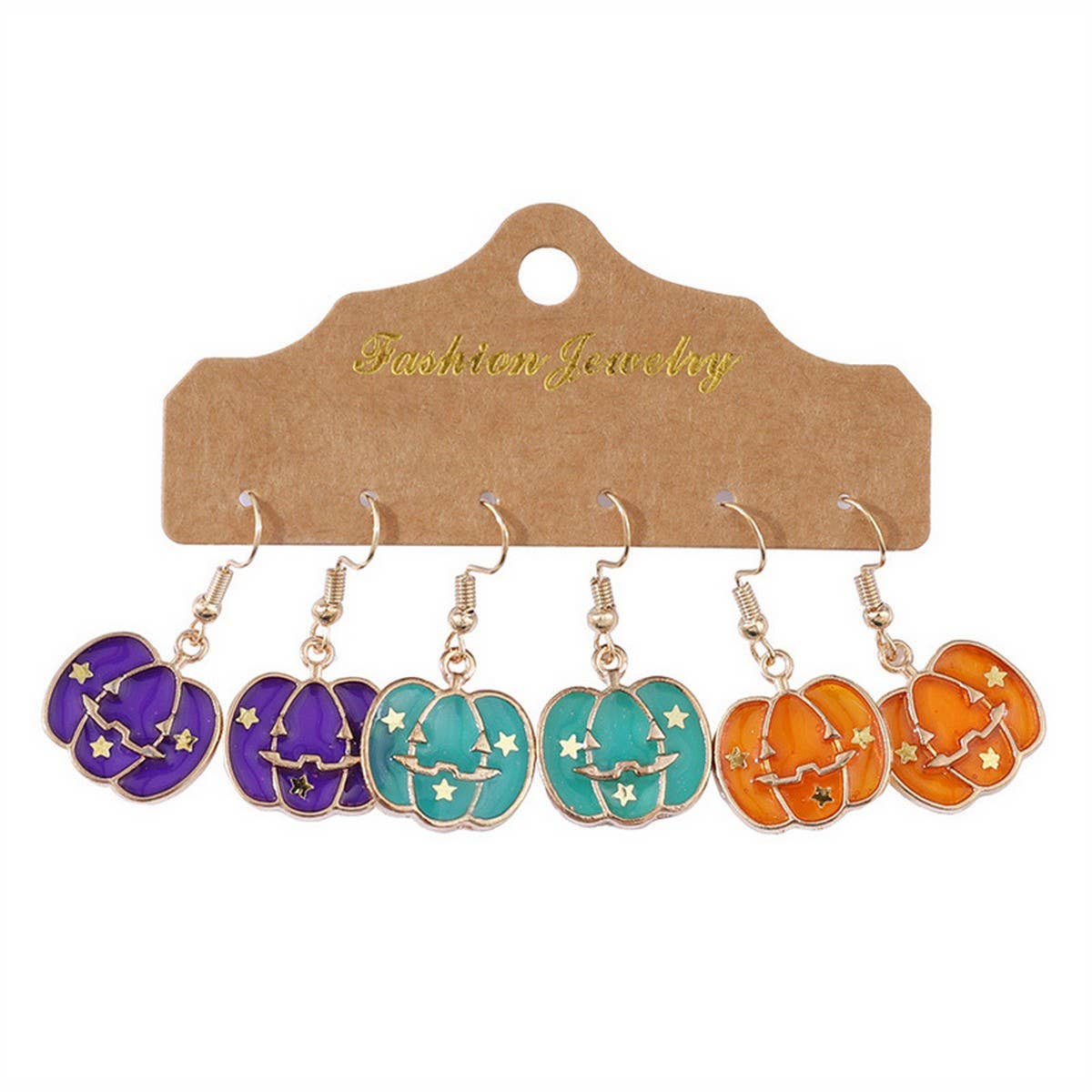 NEW HALLOWEEN PUMPKIN HAT EARRING SET_CWAJE1980