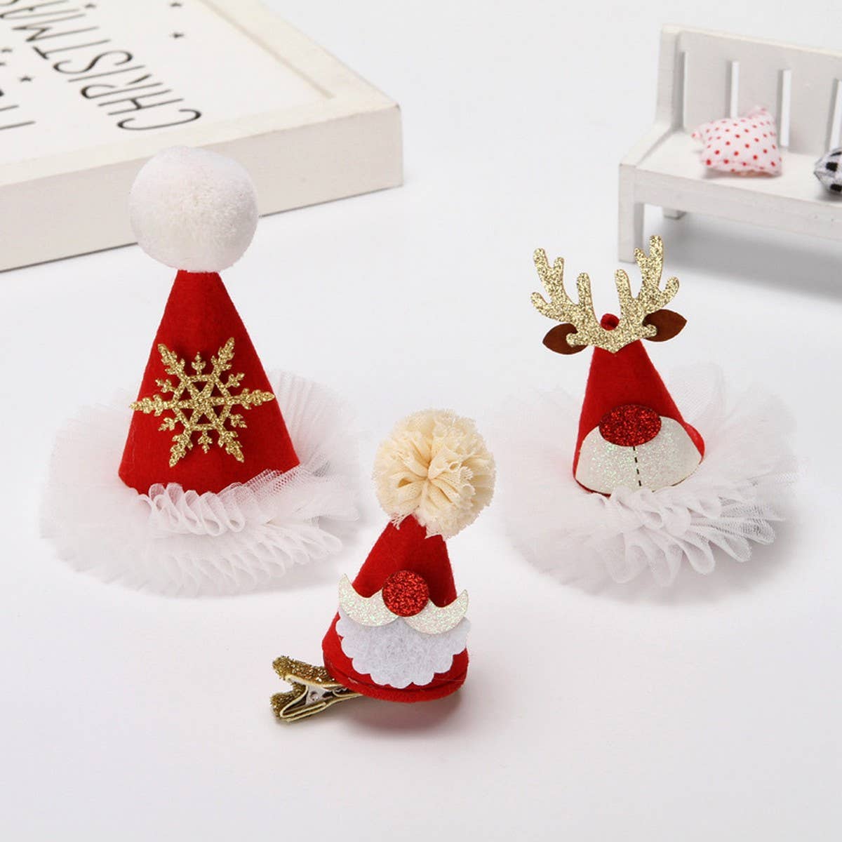 CHILDRENS CHRISTMAS CUTE HAT HAIRPIN HEADDRESS_CWAHA3397