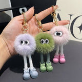 CUTE FUR BRIQUETTES CAR KEYCHAIN BAG PENDANT_CWMM2541