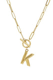 Initials Pendant Trendy Lariat Necklace_Cwaje237