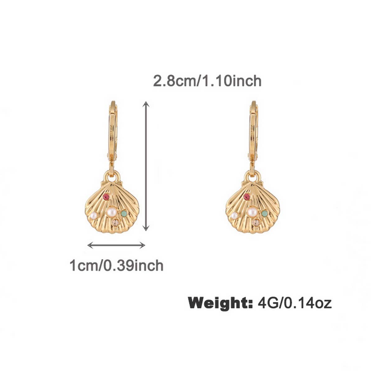 Womens Colorful Pearl Shell Beaded Necklace