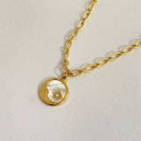 SUN MOON ROUND NECKLACE_CWAJE1586