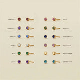 DECEMBER SIMPLE COLORED ZIRCONIA EARRINGS_CWMM5729