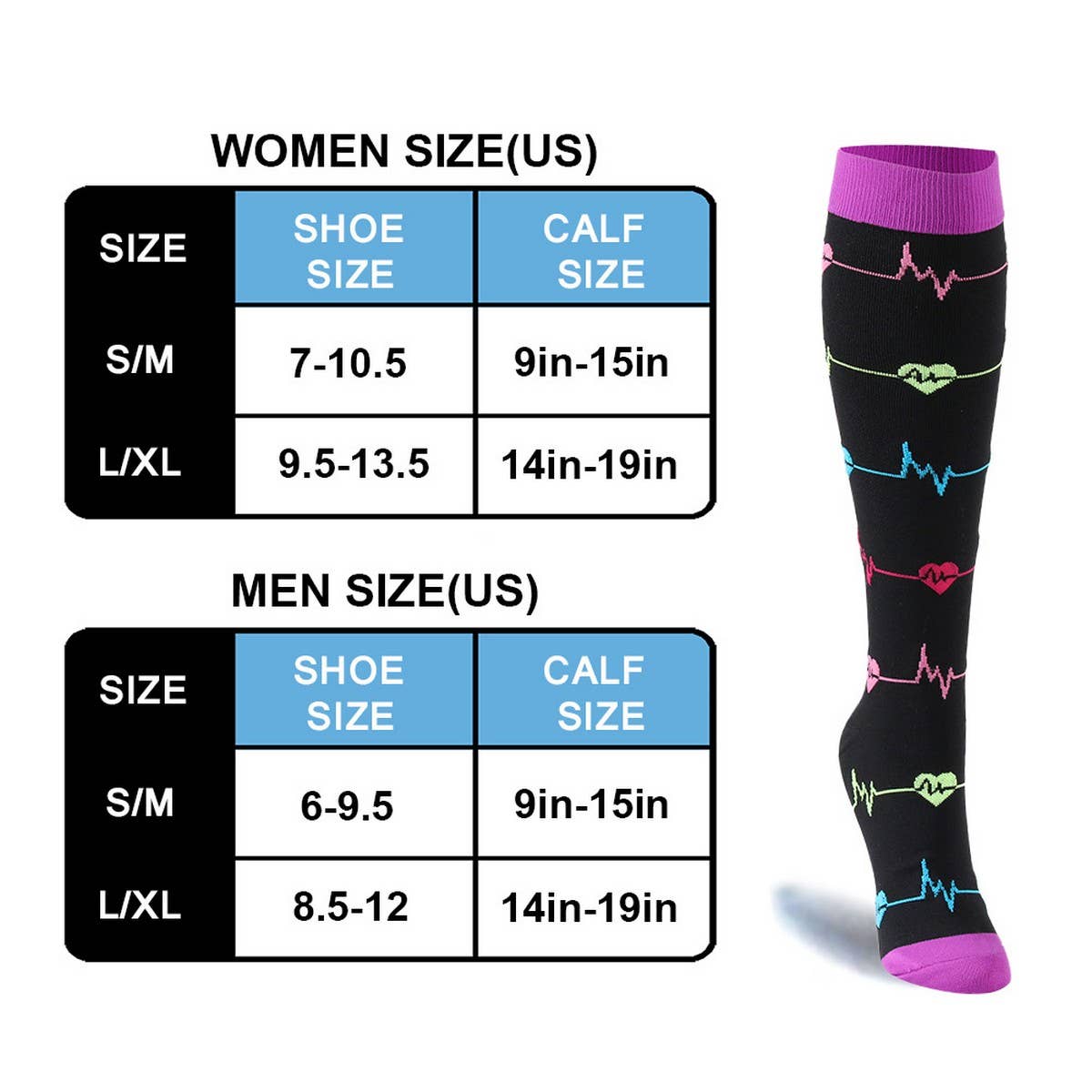 Women'S Sports Elastic Compression Socks_Cwms1863