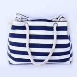 LARGE CAPACITY TRAVEL STRIPED PORTABLE CANVAS BAG_CUAB0227