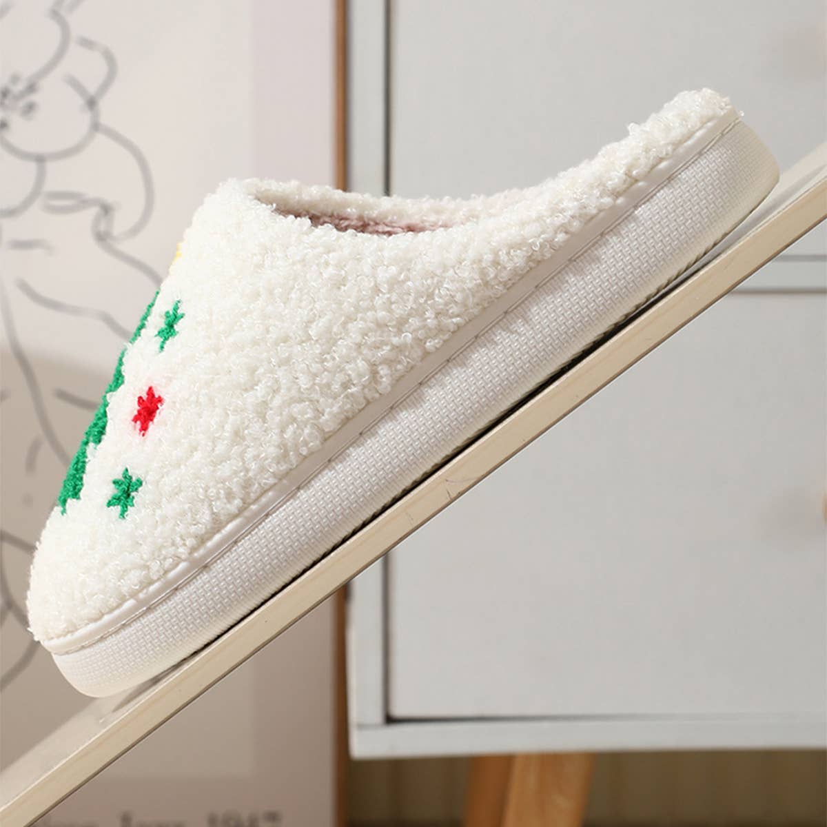 HOME CHRISTMAS TREE WARM COTTON SLIPPERS_CWSHS0290