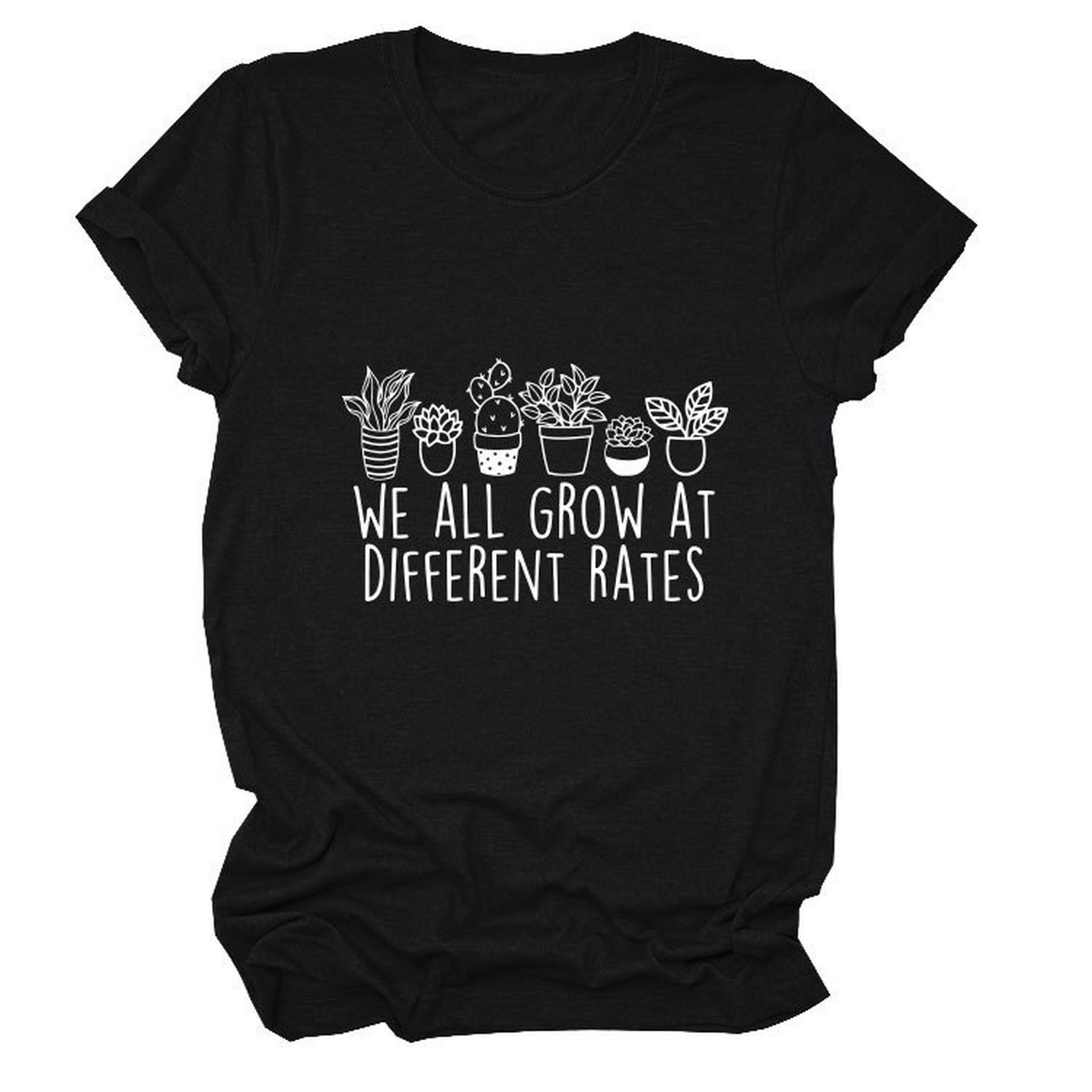 PRINTED CREW NECK TEE WE ALL GROW GRAPHIC_CWTTS1493