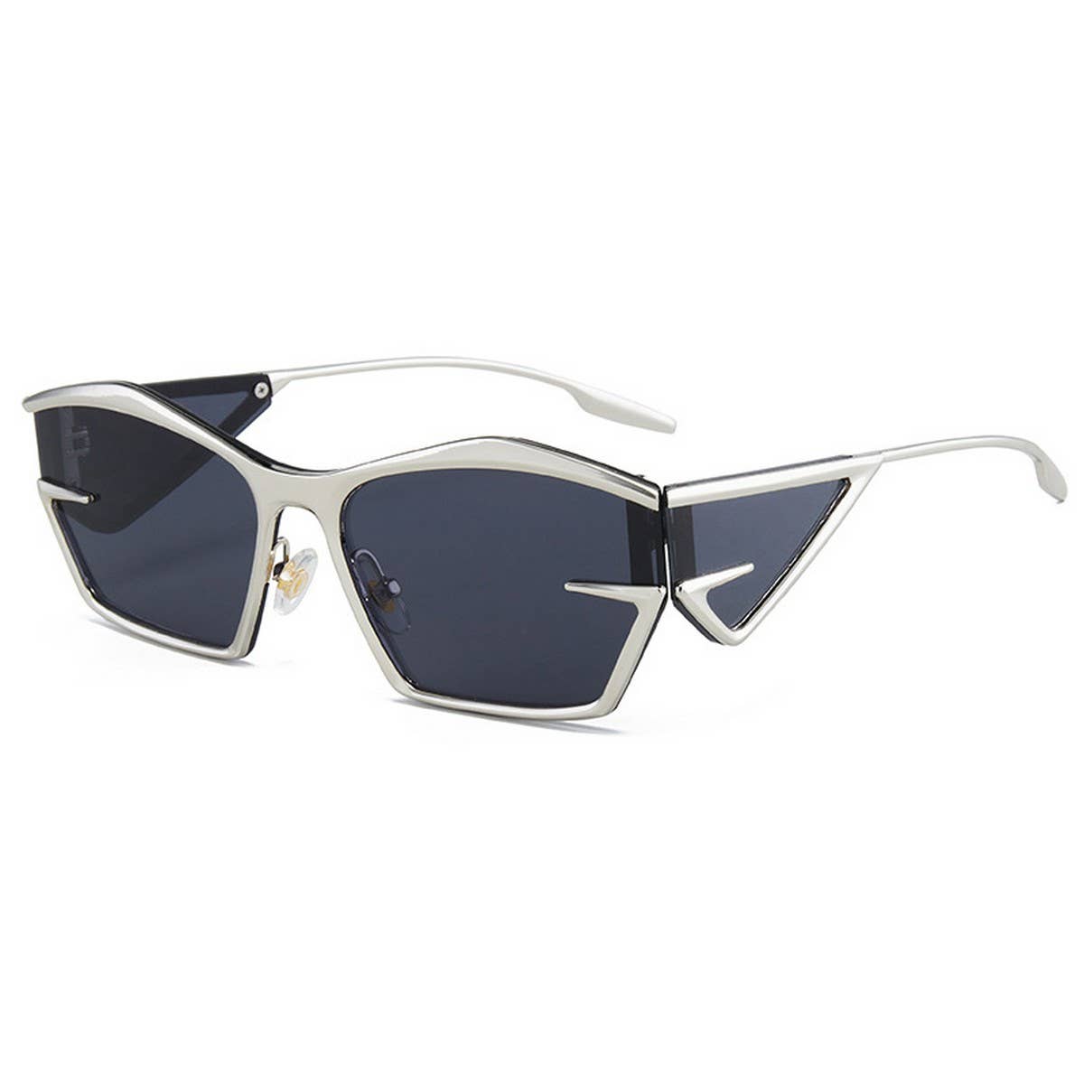 FUTURISTIC IRREGULAR METAL FASHION SUNGLASSES_CWASG1193