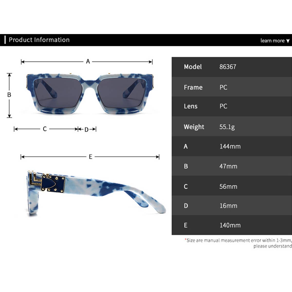 RETRO CLOUD PRINT SUNGLASSES_CWASG0444
