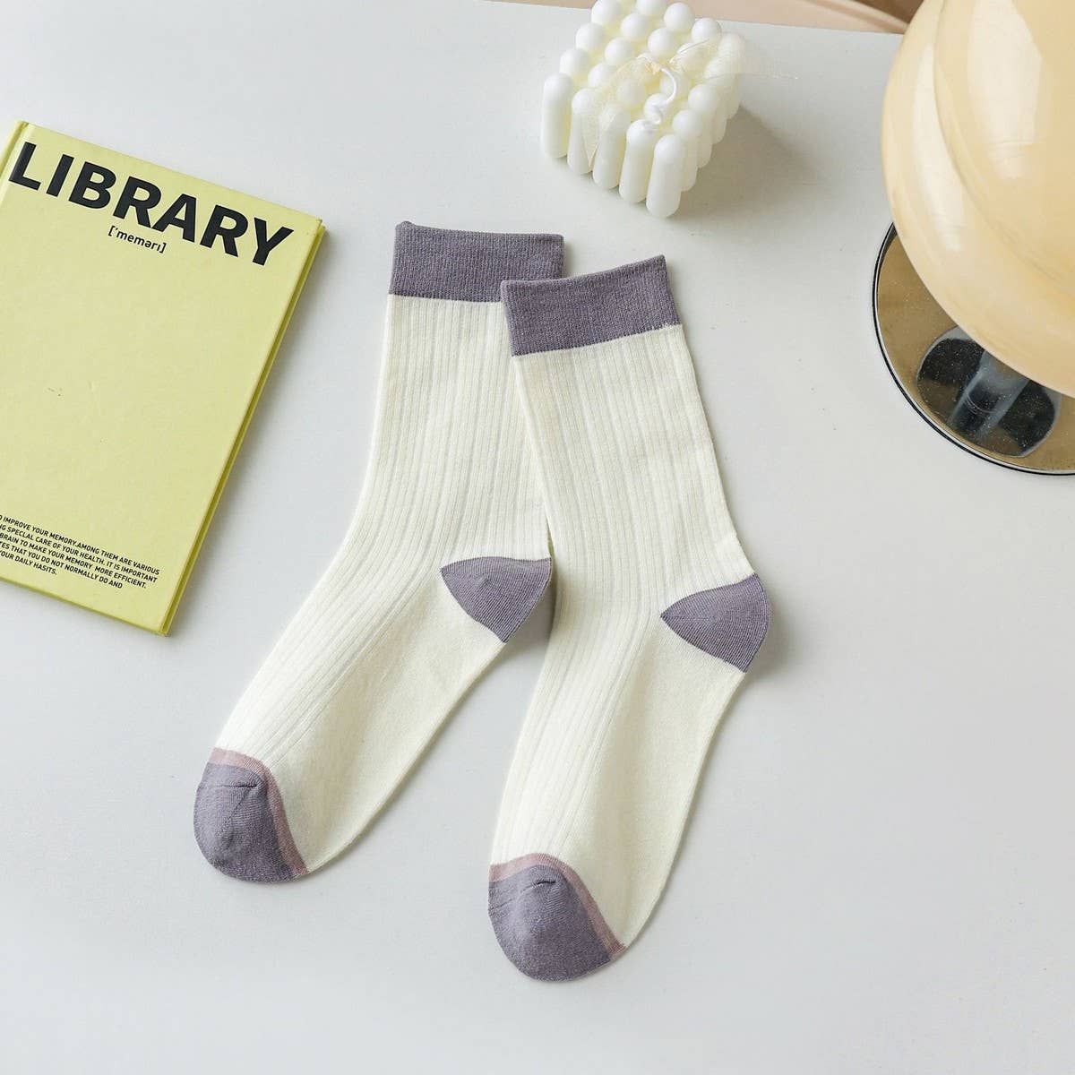 Versatile Color-Block Striped Women'S Socks_Cwms0912