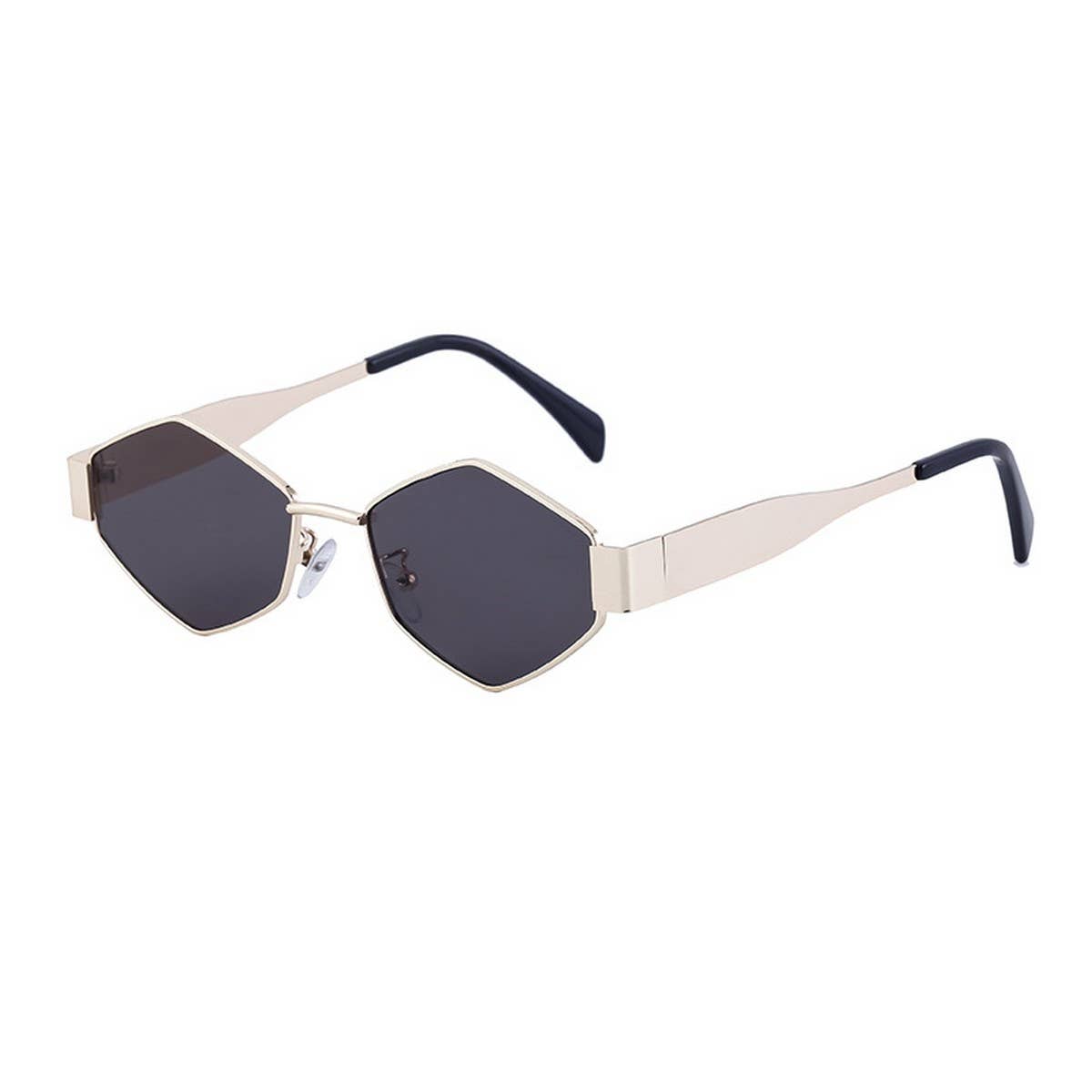 IRREGULAR METAL SUNGLASSES WITH WIDE TEMPLES_CWASG0594
