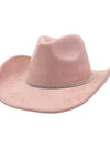 SUEDE DENIM COWBOY FEDORA HAT WESTERN ETHNIC STYLE_CWAH04394