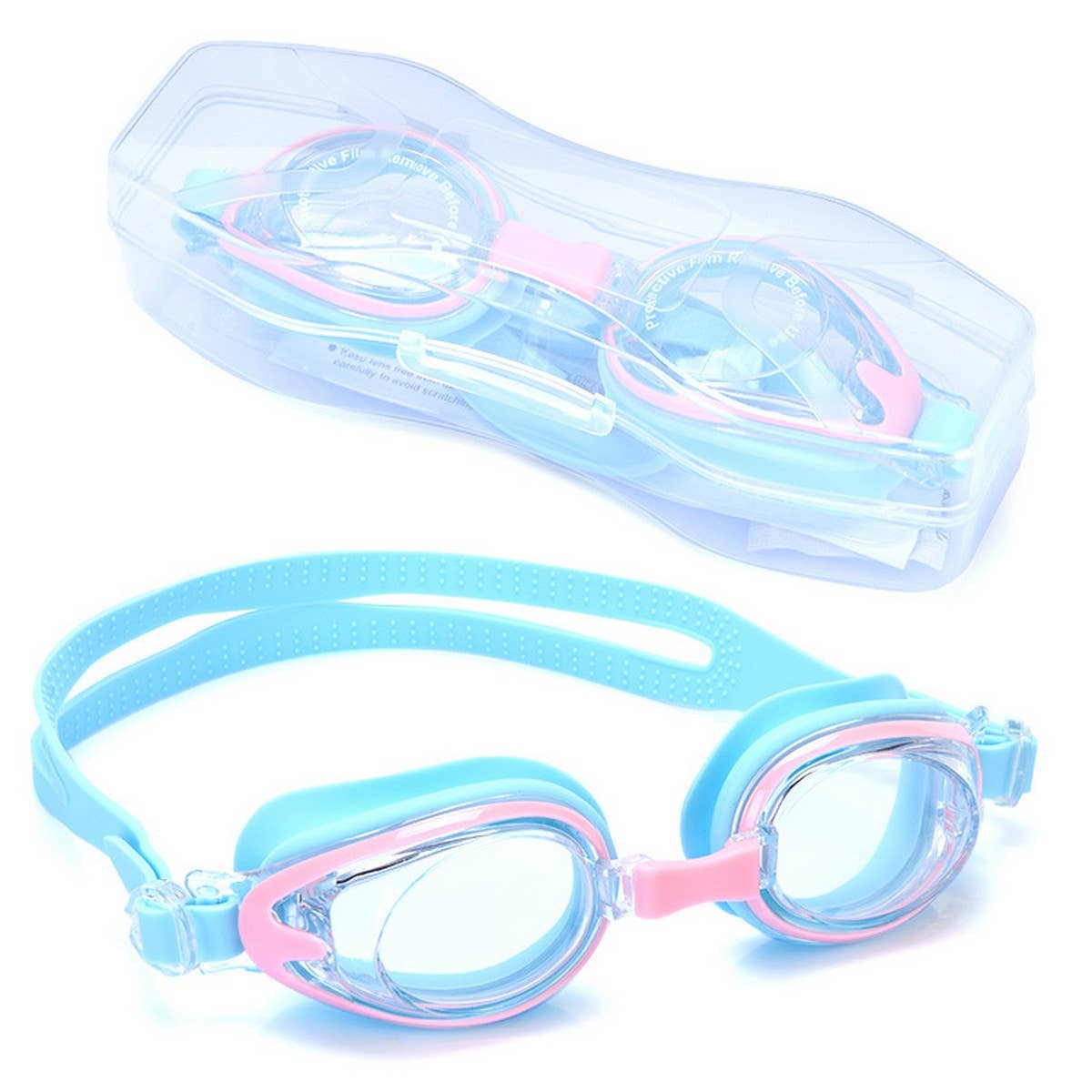 KIDS SWIM GOGGLES HD ANTI FOG WATERPROOF SILICONE_CWASG1040