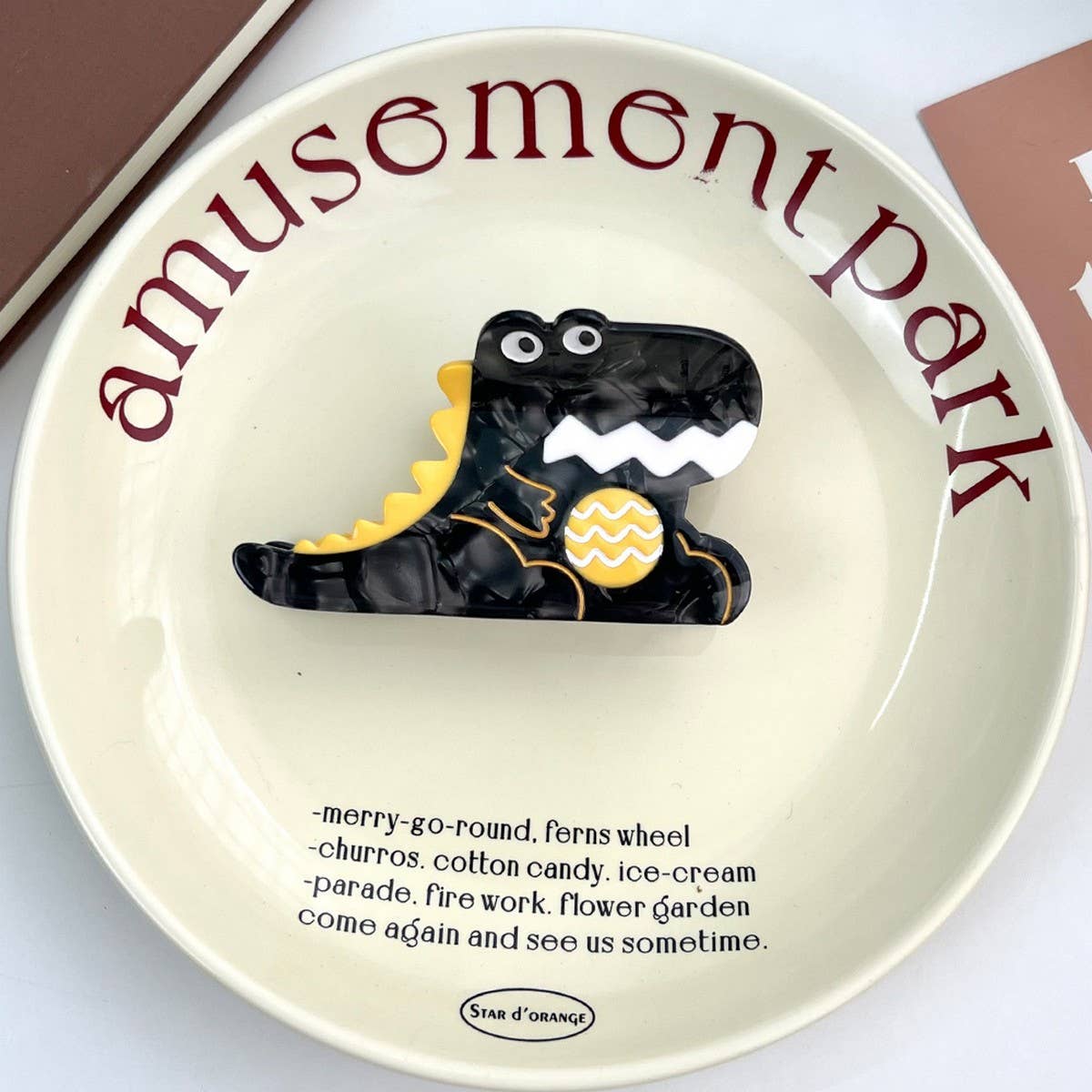 ACETATE OCEAN ANIMAL HAIR CLAW CLIP_CWAHA5949