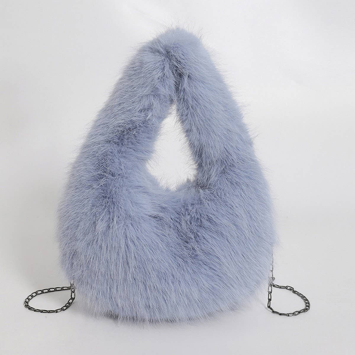 FLUFFY CHAIN HANDBAG WOMEN SHOULDER TOTE_CUAB00607