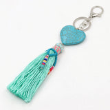 BOHEMIAN STYLE TASSEL KEYCHAIN HEART PENDANT_CWMM3554