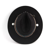 Vintage Felt Flat Brim Panama Hat_Cwah1896