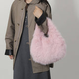 Winter Imitation Fox Fur Allmatch Handbag Plush Bag_Cwab3961