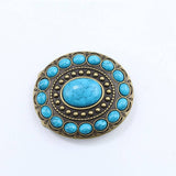 BOHEMIAN TURQUOISE VINTAGE BELT BUCKLE_CWABE0424