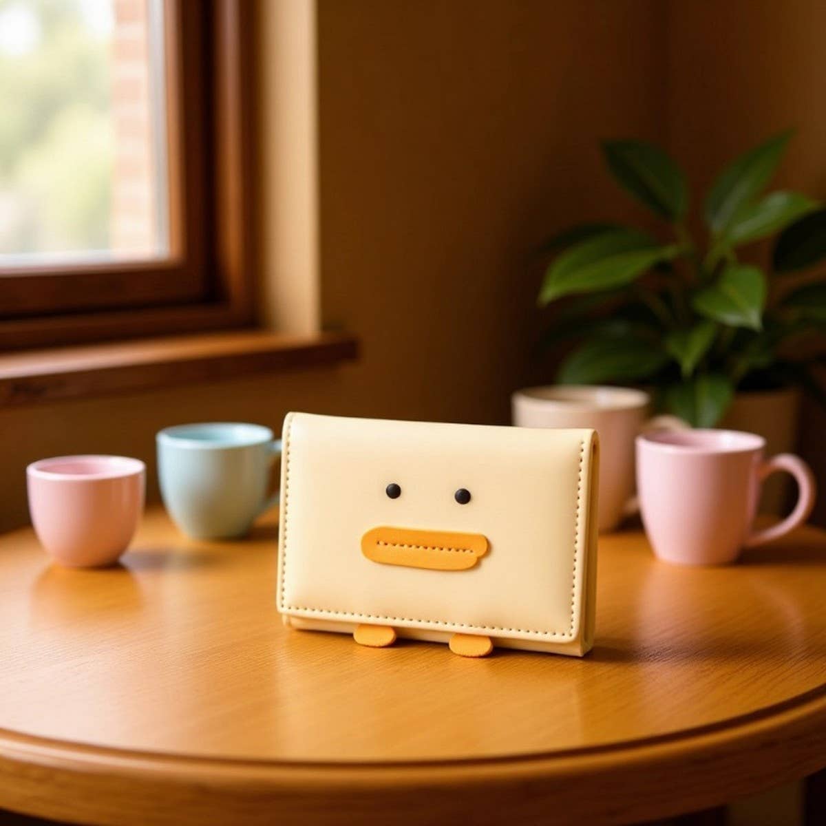 New Cute Yellow Duck Mini 3-Fold Wallet_Cwab06255