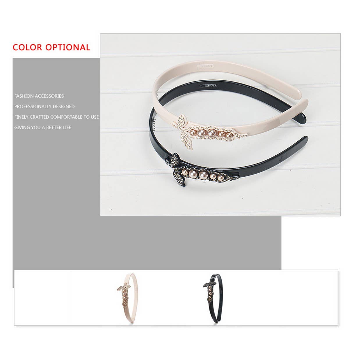 RETRO HIGH END ACETATE PEA POD HEADBAND_CWAHA4345