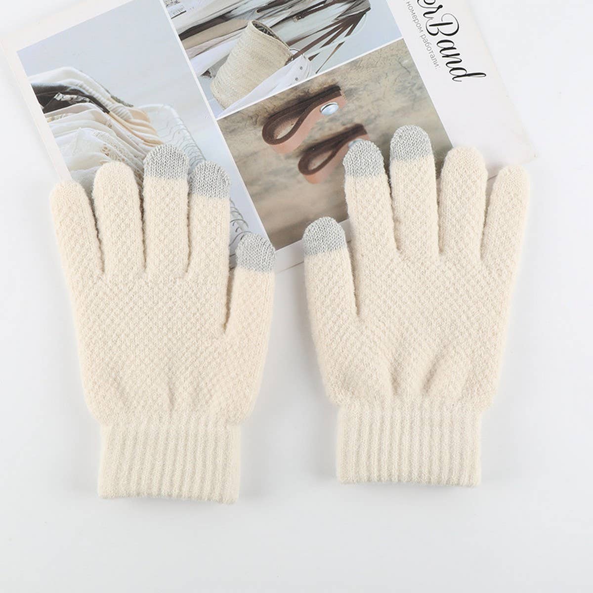 New Mens Cold-Proof Knitted Touchscreen Gloves_Cwag0395