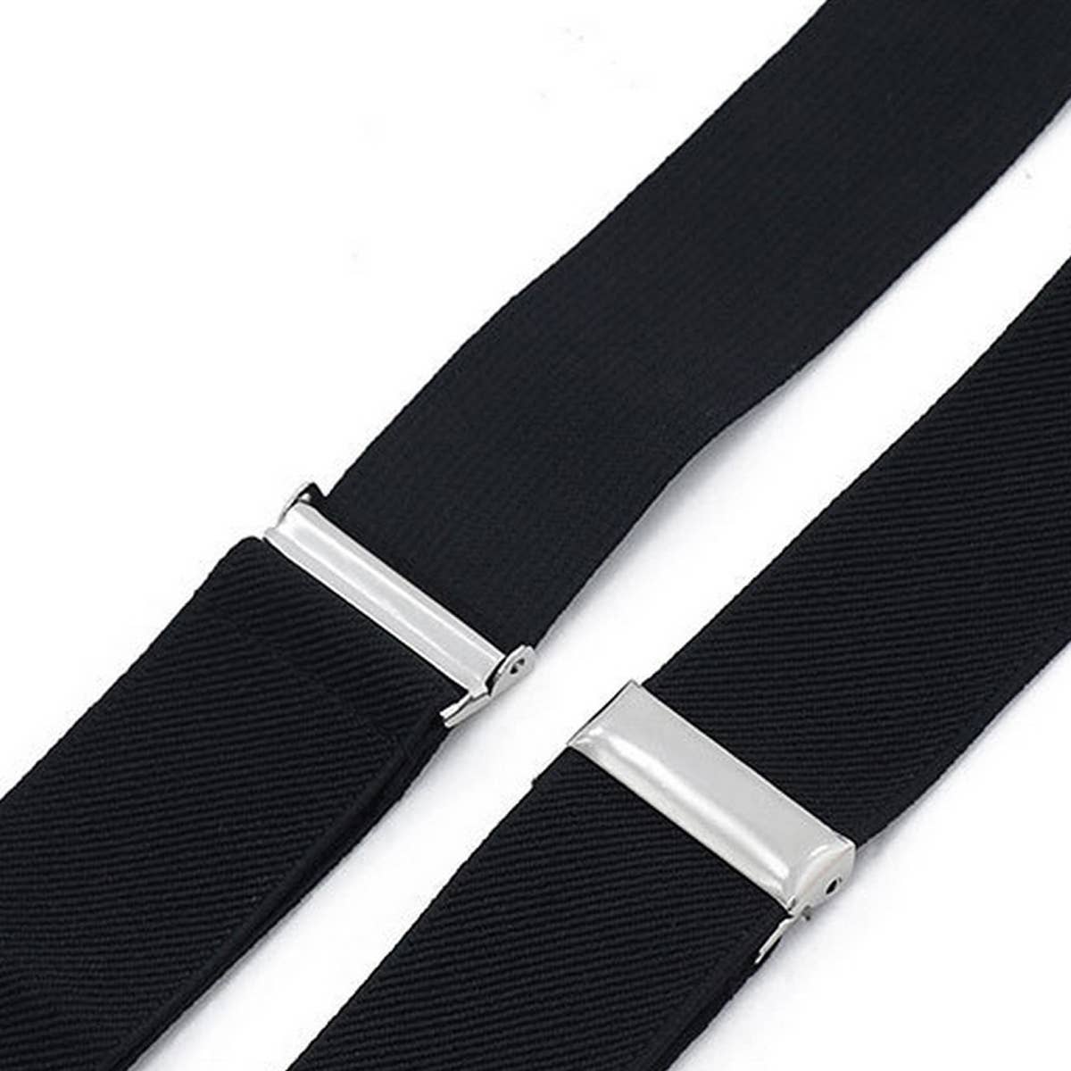 3 5CM BLACK SOLID COLOR SUSPENDER CLIP_CWMM1102