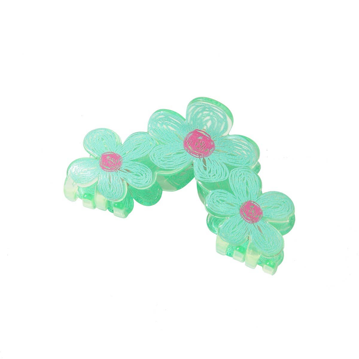 FLOWER GRAFFITI HAIR CLAW CUTE VERSATILE UPDO CLIP_CWMM5002