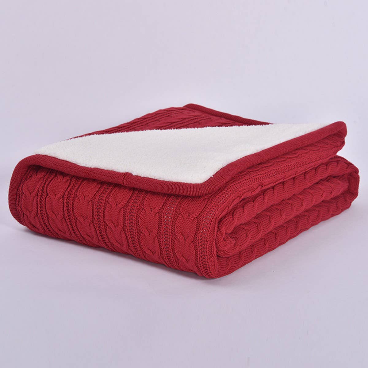 SOLID COLOR PLUSH KNITTED WOOL THROW BLANKET_CWMM2366