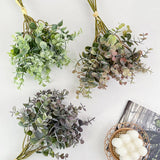 5 BRANCH EUCALYPTUS MONEY LEAVES ARTIFICIAL PLANT_CWMM6475