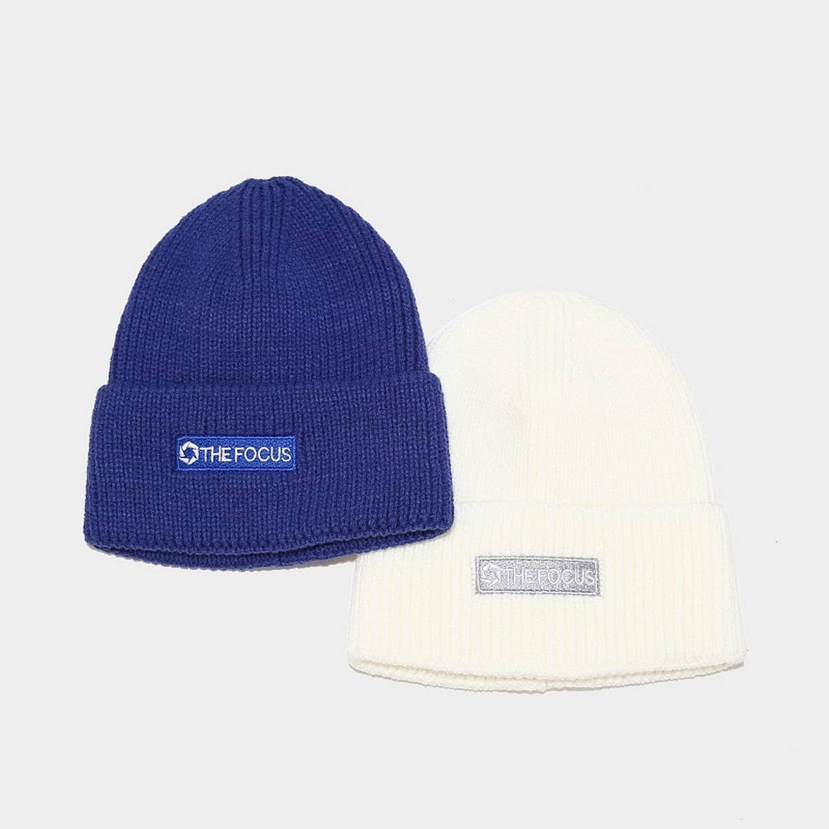 LETTER THICKENED EMBROIDERED BEANIE KNITTED HAT_CWAH2073