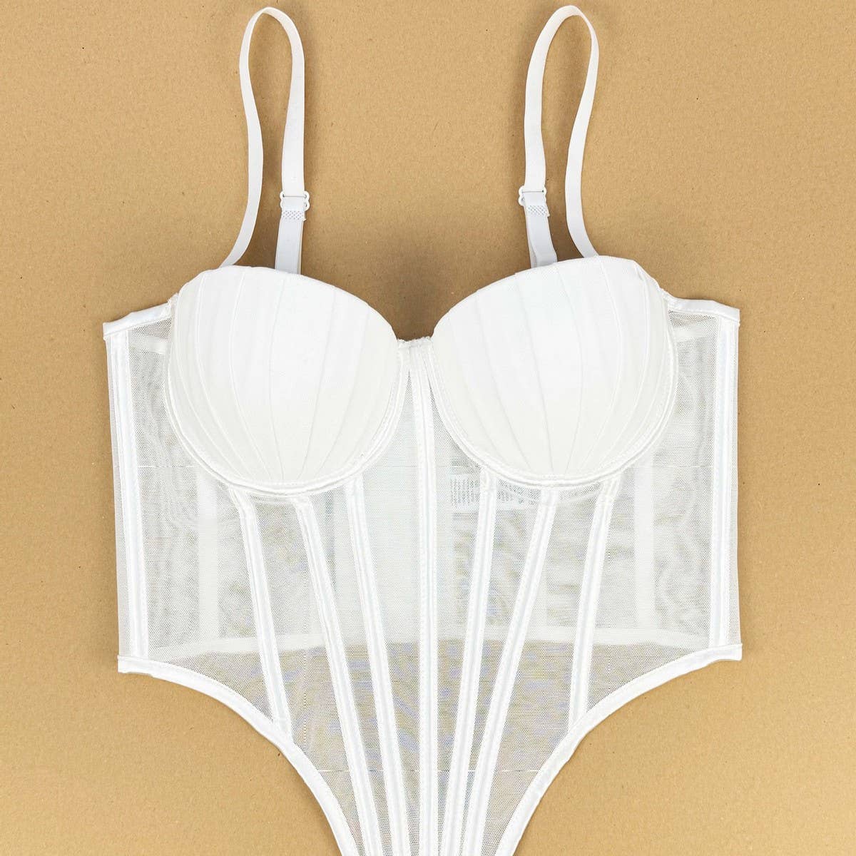 PREMIUM PLEATED HERRINGBONE CORSET WITH COASTERS_CWMM4132