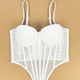 PREMIUM PLEATED HERRINGBONE CORSET WITH COASTERS_CWMM4132