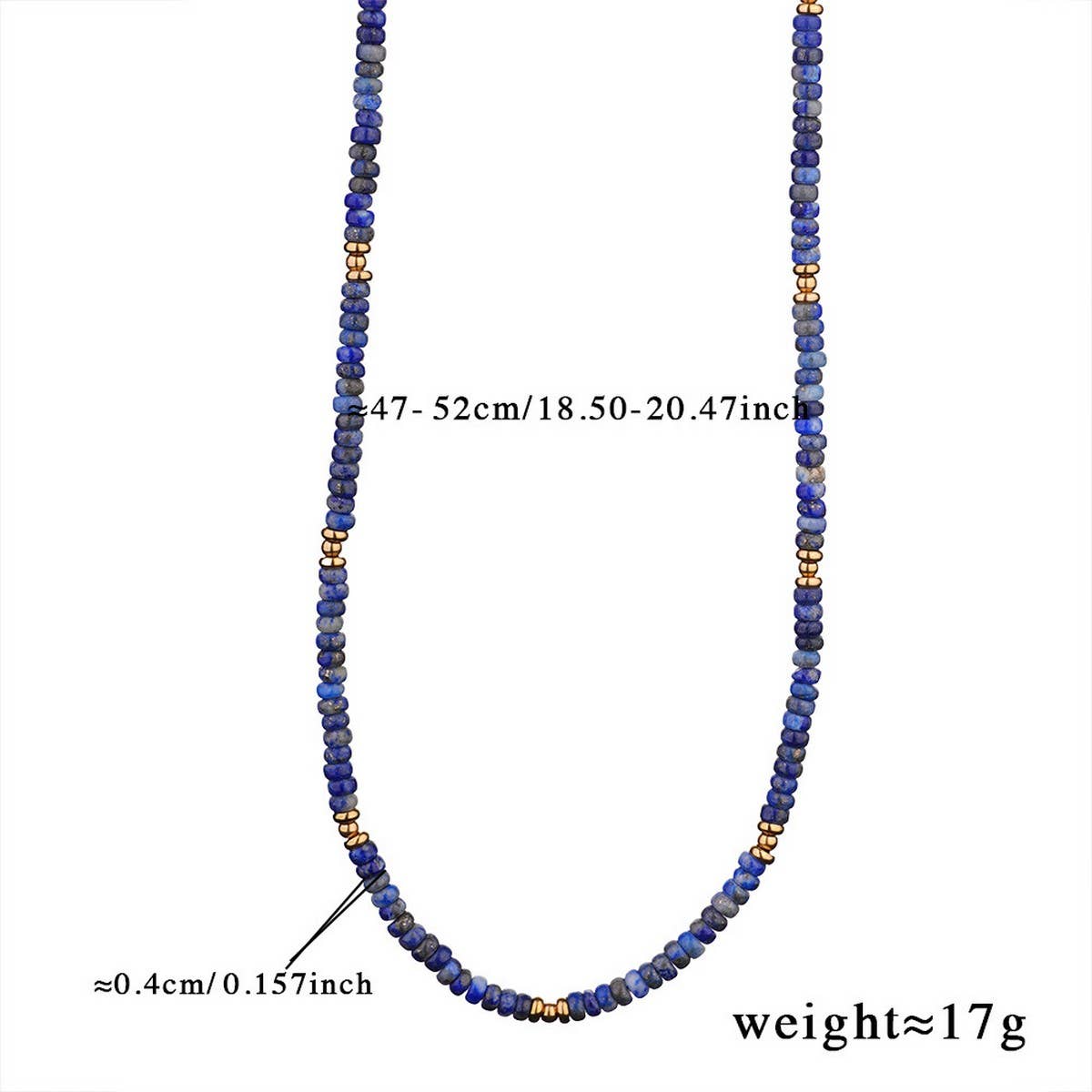 Unique Natural Stone Pearl Necklace Set With Lapis_Cwmm7546