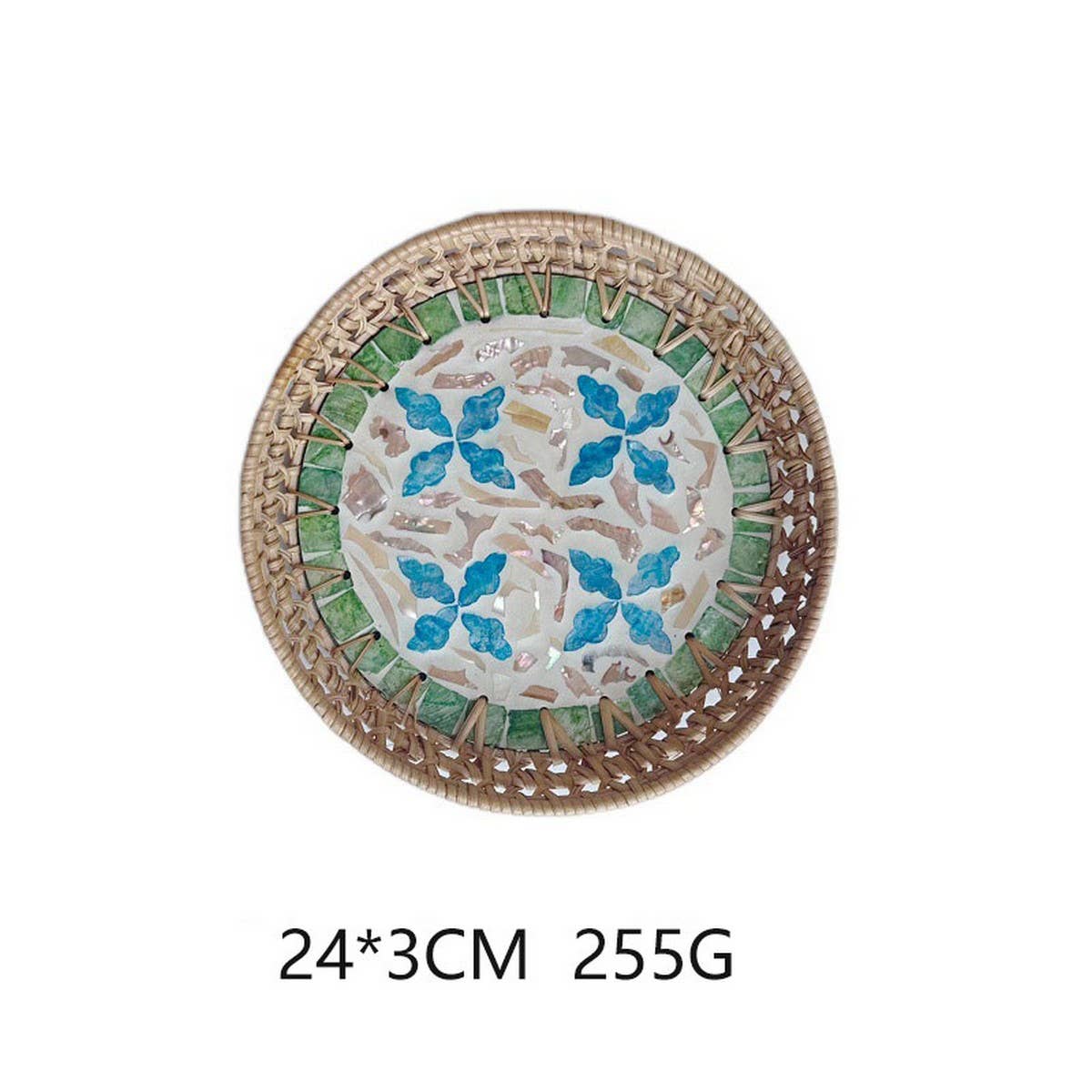 HAND WOVEN RATTAN DESSERT CREATIVE FRUIT PLATE_CWMM4532