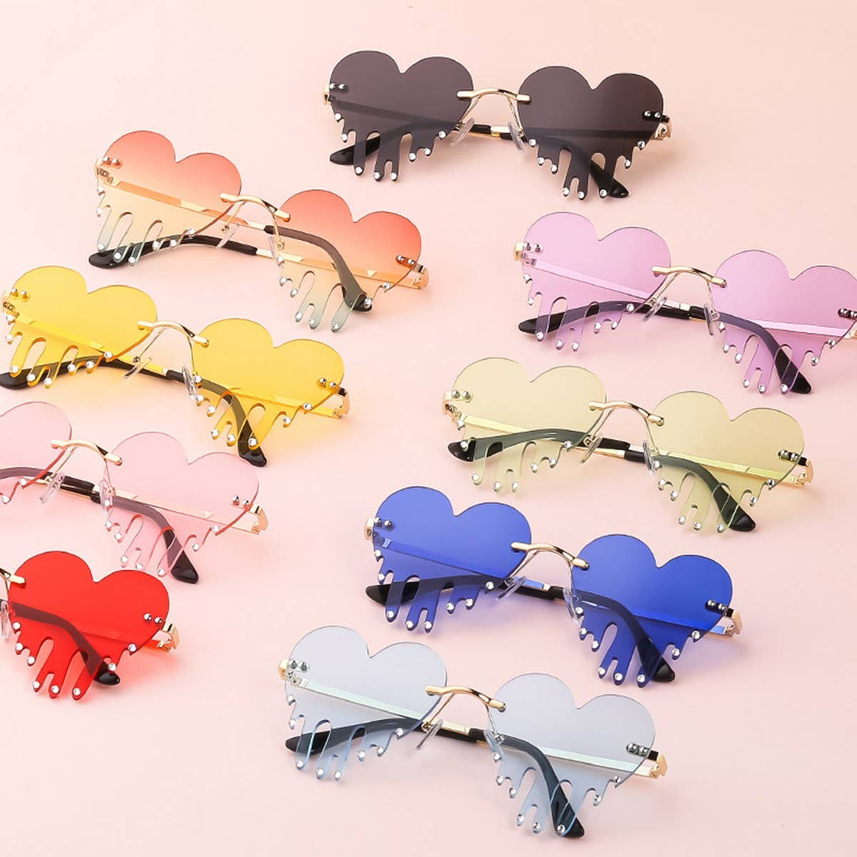 FASHIONABLE DIAMOND MELTING HEART SUNGLASSES_CWASG0709